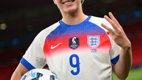 Aggie Beever-Jones: Lionesses' hat-trick hero eyes Euros ticket after Portugal rout