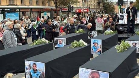 İsveç'te Gazze protestosu: Gazetecilik suç değildir!