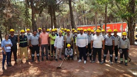 Dülük Tabiat Parkı’nda orman yangını tatbikatı yapıldı