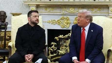 Volodymyr Zelensky's savage clapback to 'reporter' who mocked his clothes in Trump meeting