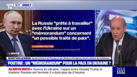 Appel entre Trump et Poutine: pour Jean-Yves Le Drian, ancien ministre de la Défense, "ça fait trois ans" que le président russe "répète la même chose"