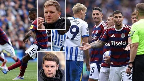 Fabian Hurzeler agrees with Eddie Howe over Newcastle's VAR controversy at Brighton - but insists his side should have been awarded a penalty after the Magpies were denied TWO spot-kicks during Sunday's 1-1 draw