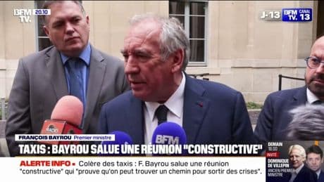 Colère des taxis: le Premier ministre François Bayrou salue une réunion "constructive"