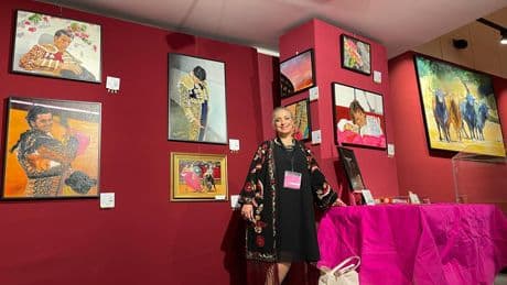 La pintora Paloma Velarde triunfa en Las Ventas con 'Mis teselas del toreo'
