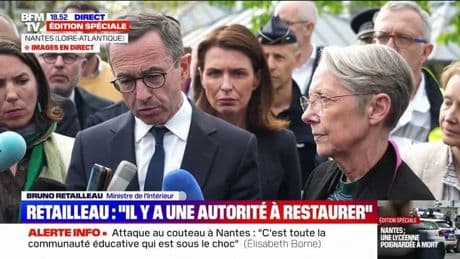 Attaque au couteau dans un lycée à Nantes: "Bien sûr, il faut faire des fouilles", affirme Bruno Retailleau