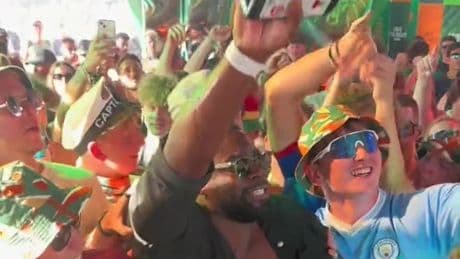 ‘Imagine Roy Keane here’ – Micah Richards clutches bottle of Jagermeister and parties with fans at Joleon Lescott DJ set