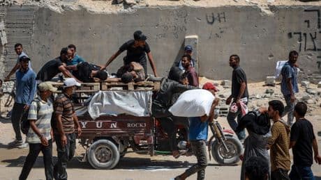 First aid arrives in Gaza via new route – but deadly strikes hit ‘safe’ zones