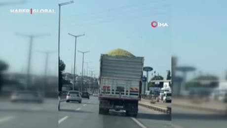 Taşıdığı yükü yola savurarak ilerledi: Cezadan kaçamadı
