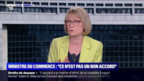 Droits de douane de 15% pour l'UE: "On veut protéger nos entreprises et nos emplois", explique Véronique Louwagie, ministre du Commerce