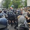 Mehrere Festnahmen am Checkpoint Charlie: Polizei löst Palästina-Protest in Berlin auf