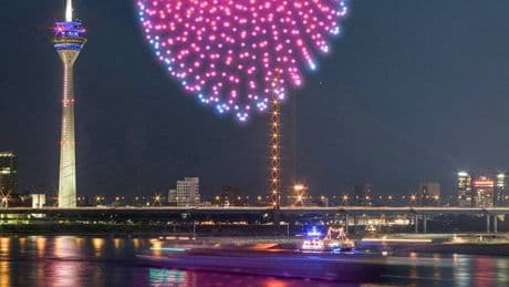 Rheinkirmes 2025 in Düsseldorf: Von wo man die Drohnen-Show am besten sehen kann