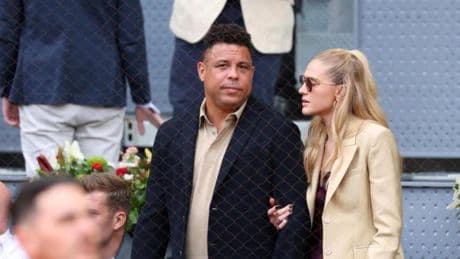 Ronaldo reaparece viendo el tenis tras su episodio de embriaguez