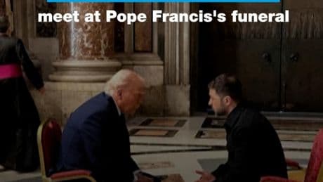 Donald Trump, Volodymyr Zelensky meet at Pope Francis's funeral