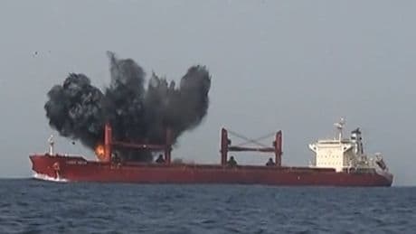 Video von Attacke auf „Magic Seas“ - Huthi-Miliz inszeniert Angriff auf Frachtschiff