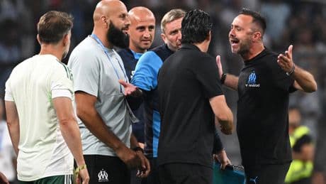 OM : en vidéo, l’échange très tendu entre Roberto de Zerbi et Unai Emery au Vélodrome