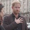 Moment emotional Prince Harry holds back tears while visiting makeshift memorial in Kyiv