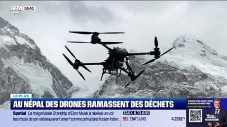 Au Népal, des drones ramassent des déchets