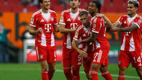 Zittersieg nach klarer Führung – FC Bayern kommt in Augsburg mit blauem Auge davon