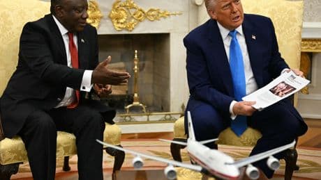 Trump blasts ‘terrible reporter’ at NBC for asking about Qatar jet during South African meeting