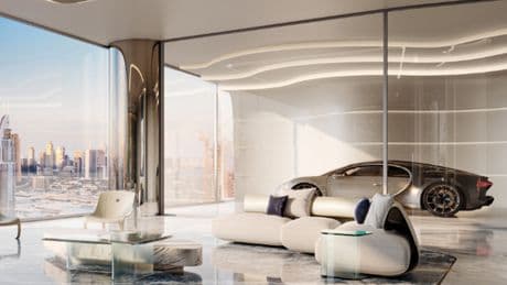 Dubái está construyendo dos edificios firmados por Bugatti. Eso significa poder aparcar tu superdeportivo en el salón del piso 52