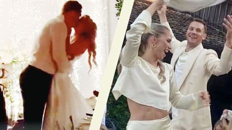 Der Neuer-Hochzeitsknutsch - Beim Tanzen gab’s für das Paar kein Halten