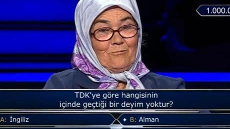 TDK'ye göre hangisinin içinde geçtiği bir deyim yoktur? İngiliz, Alman, Fransız, Hint