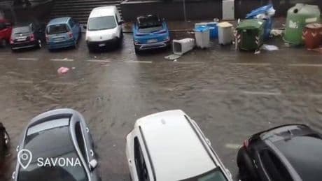 Violento temporale a Savona, allagamenti: disagi e danni in via Nizza e nel quartiere Santa Rita | Video
