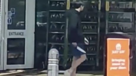 Chilling moment "knife thug tries to smash into Morrisons supermarket"