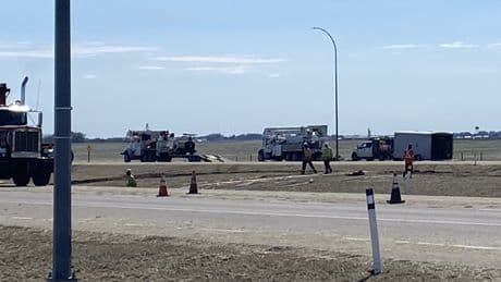 Highway 1 closed eastbound after damaging storm hits Brooks area