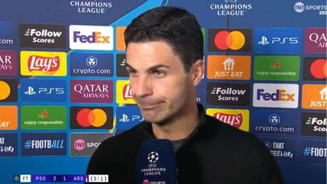 Arsenal boss Mikel Arteta sour after PSG loss and claims 'there's no better team than us'