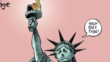 Cartoons der Woche: Noch 1361 Tage. Halte durch, Lady Liberty!