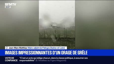 Météo: "Il y a des gens qui disaient qu'il était tombé des grêlons de 3 centimètres", Jean-Marc Matthias, maire-adjoint de Palinges