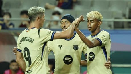 El 1x1 del Barça en el descanso ante el Seoul