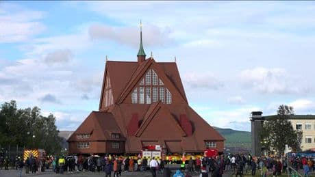 Swedish church being moved three miles to prevent it being swallowed by underground mine