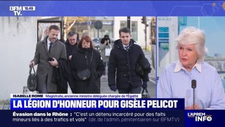 Légion d'honneur pour Gisèle Pelicot: pour Isabelle Rome, ancienne ministre déléguée chargée de l'Égalité, "c'est la reconnaissance d'un courage exceptionnel"