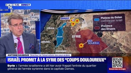 Israël-Syrie: pour Antoine Bassous, directeur de l'observatoire des pays arabes, "Israël ne veut pas d'une Syrie unifiée"