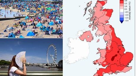Summer 2025 was the hottest on RECORD in the UK: Average temperature hit a balmy 16.10°C - 1.51°C above average, Met Office confirms