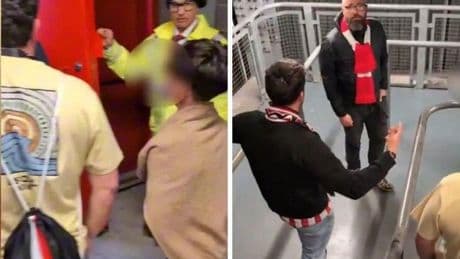 Uno de los hinchas del Athletic expulsados de Old Trafford: «Nos han echado por celebrar un gol»