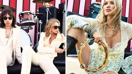 Kate Moss’s Glasto collection slammed as 'ridiculous' : 'Who’s wearing white suits to a muddy festival?'