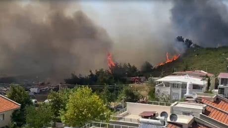 İzmir Gaziaemir'deki yangın böyle görüntülendi