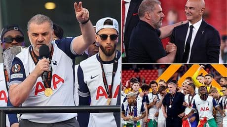 Spurs pluck defeat from the jaws of victory by sacking Ange Postecoglou, writes OLIVER HOLT, all the joy from a magic night in Bilbao is now lost