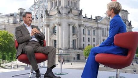 ARD-»Sommerinterview« mit Markus Söder: Rechtsextreme wollen stören – kommen aber zu spät