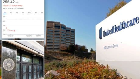 UnitedHealth stock drops 17% after report it is being probed by DOJ for alleged Medicare fraud