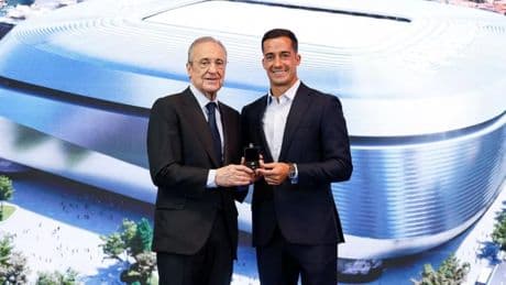 Florentino Pérez pone a Lucas como "el espejo en el que deben mirarse todos los canteranos"