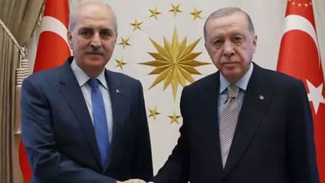 Cumhurbaşkanı Erdoğan, TBMM Başkanı Kurtulmuş'u kabul etti