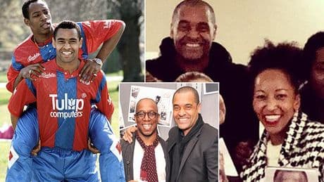 Former Crystal Palace star Mark Bright marries Ian Wright's estranged sister Dionne - after Arsenal legend revealed two decade family feud