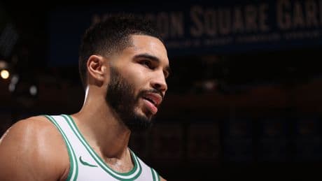 Celtics’ star Jayson Tatum helped off court with scary injury in closing minutes of Game 4