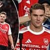 Viktor Gyokeres is unveiled on the pitch ahead of Arsenal's pre-season friendly with Newcastle in Singapore after finally sealing £64m move