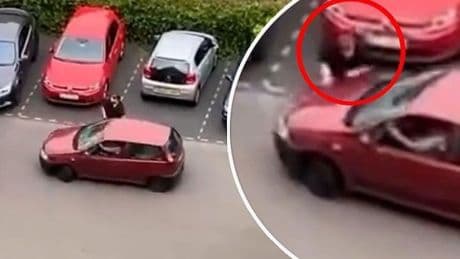 Auto rijdt in op vrouw tijdens ruzie op parkeerplaats Kerkrade