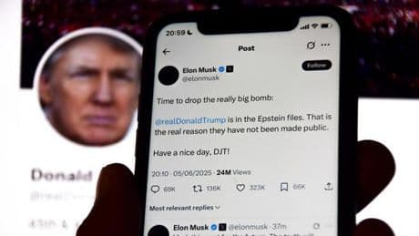 Musk borra el mensaje que vinculaba a Trump con los delitos del depredador sexual Jeffrey Epstein
